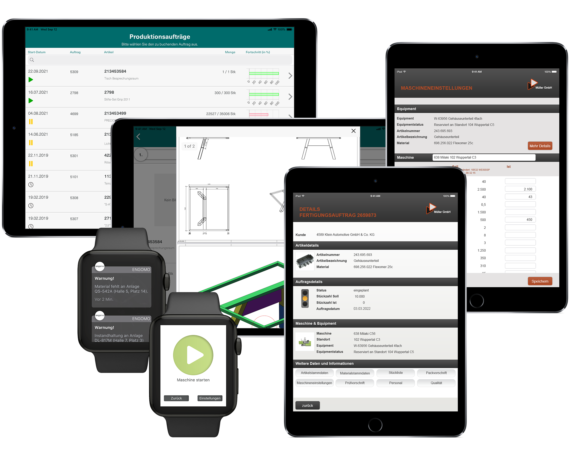 Native engomo apps on various devices