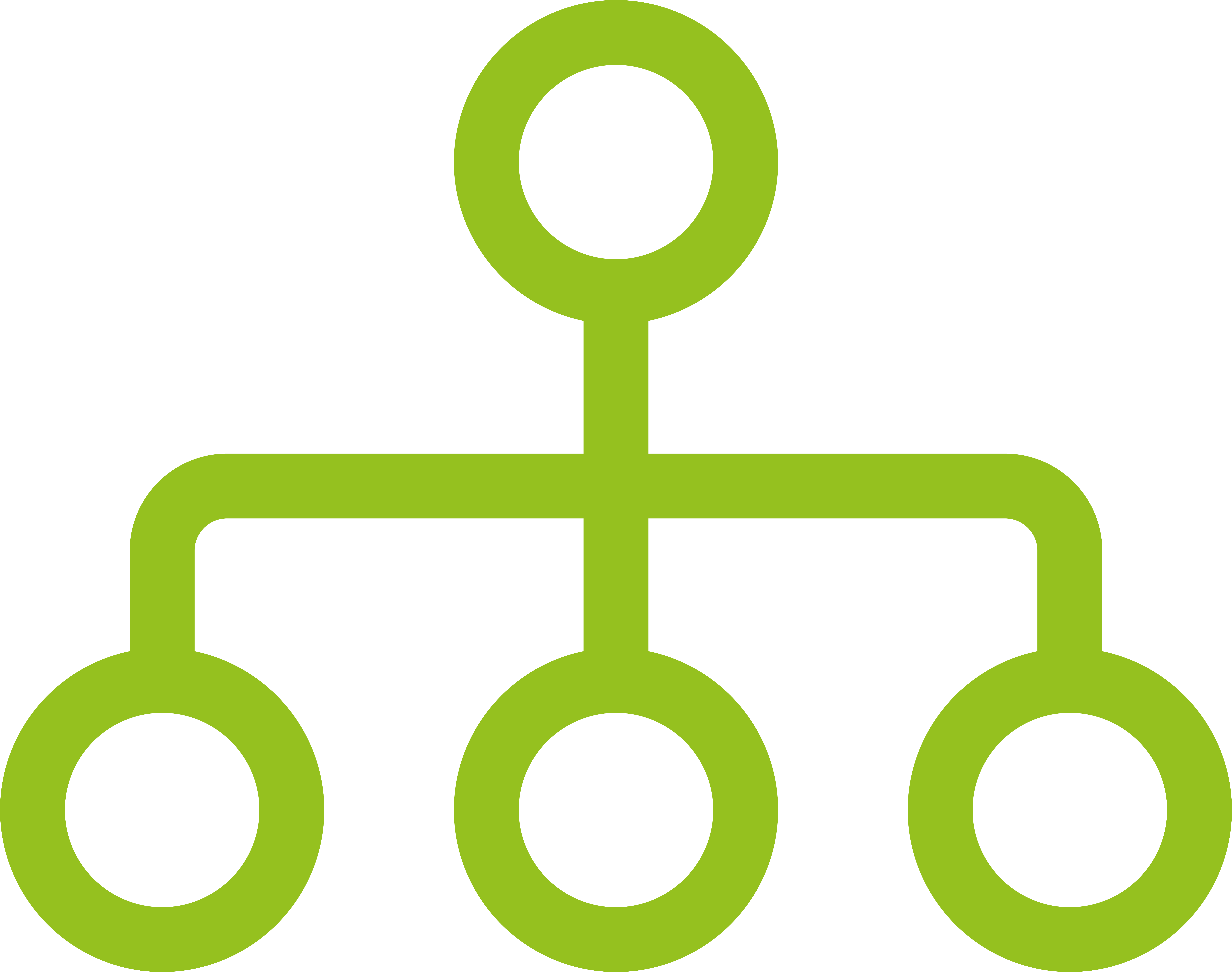 Icon mit einem Organigramm oder einer hierarchischen Struktur.