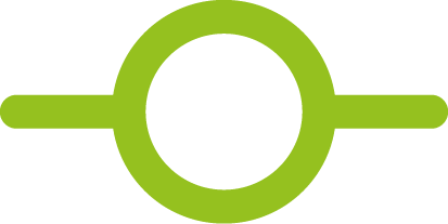 Symbol mit Kreis und Linien – steht für Commit-Funktion, also das Sichern und Einchecken von Änderungen in der Versionsverwaltung.