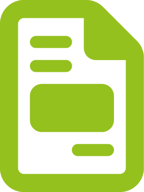Symbol eines Dokuments – steht für Dokumentenerfassung oder das Einscannen von Papierbelegen.