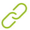 Das Icon zeigt zwei ineinander gehakte Ringe, um die Integrationsfähigkeit zu veranschaulichen.