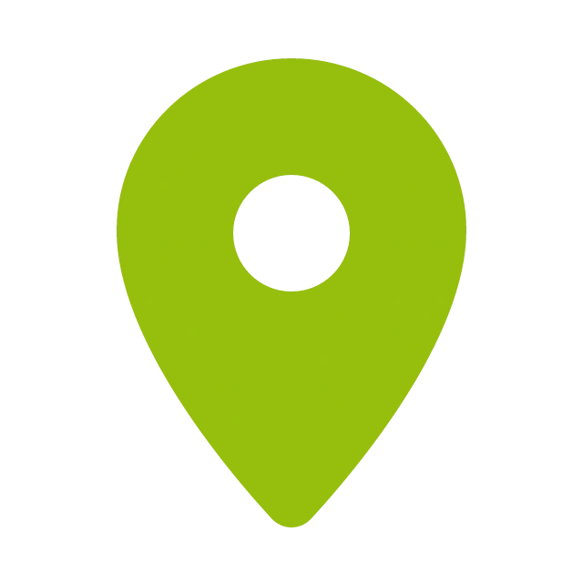 It is an icon that shows a green location pin.