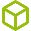 Symbol of a box – stands for warehouse management and logistics processes