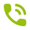 Icon of a stylized phone handset – representing mobile customer service and support
