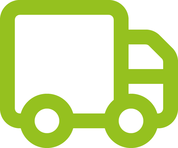 Green truck icon representing procurement, supply chain management, and material logistics.